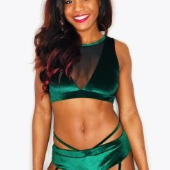 Shimmy & Sparkle Tokyo Shorts - Emerald Green All Pole Wear