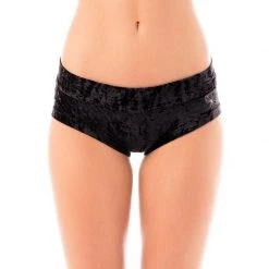 Dragonfly Hot Pants - Velvet Black All Pole Wear