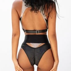 All Pole Wear Creatures Of XIX I Slay Sports Bra - Black/Mink