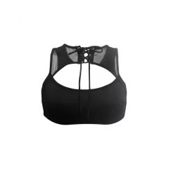 All Pole Wear Hamade Activewear Lace Up High Neck Top - Black 21 All Pole Wear Hamade Activewear Lace Up High Neck Top - Black