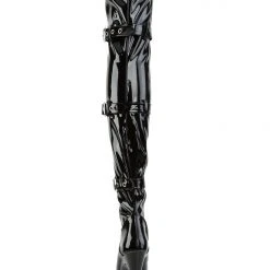 Shoes Pleaser USA Adore-3028 7inch Thigh High Pleaser Boots - Patent Black 8 Shoes Pleaser USA Adore-3028 7inch Thigh High Pleaser Boots - Patent Black
