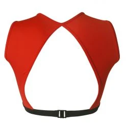 Hamade Activewear Eyelet High Neck Top - Scarlet/Black All Pole Wear 8 Hamade Activewear Eyelet High Neck Top - Scarlet/Black All Pole Wear