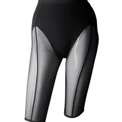 Hamade Activewear Mesh Garter Style Cycling Shorts - Black 9 Hamade Activewear Mesh Garter Style Cycling Shorts - Black