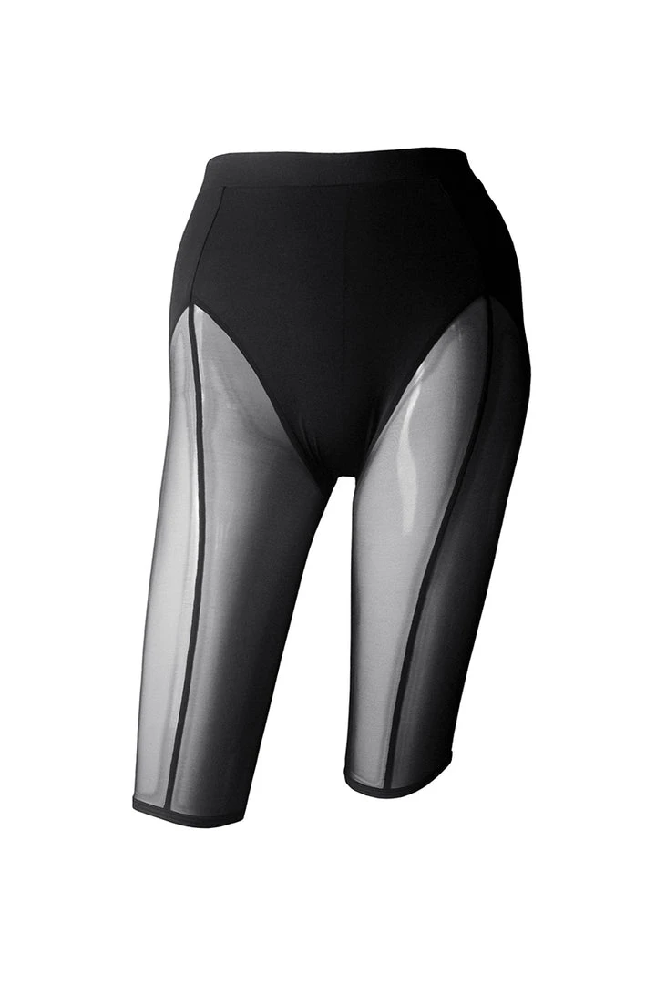 Hamade Activewear Mesh Garter Style Cycling Shorts - Black 5 Hamade Activewear Mesh Garter Style Cycling Shorts - Black