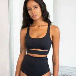 All Pole Wear Lunalae Aliza Scoop Neck Top - Recycled Black