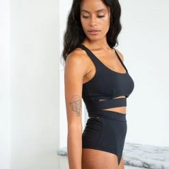 All Pole Wear Lunalae Aliza Scoop Neck Top - Recycled Black