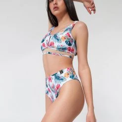 All Pole Wear Pole Addict Mona High Leg Bottoms - Aloha