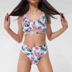 All Pole Wear Pole Addict Mona High Leg Bottoms - Aloha