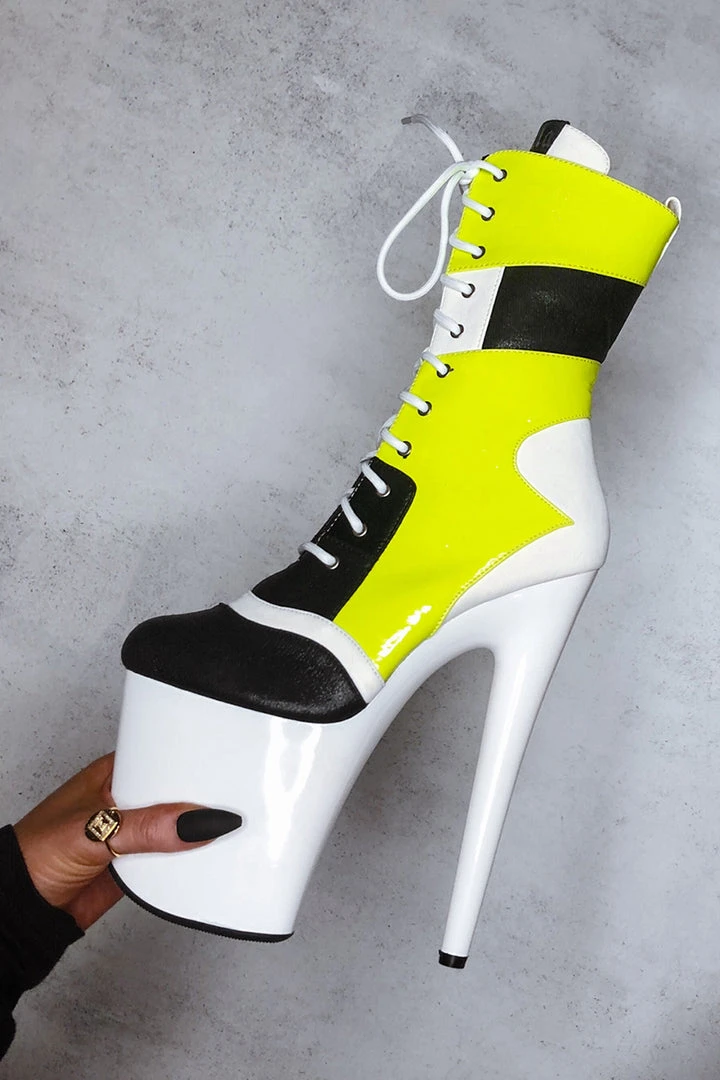 Hella Heels EmpireKicks Sneaker 8inch Boots - Atomic Shoes 1 Hella Heels EmpireKicks Sneaker 8inch Boots - Atomic Shoes