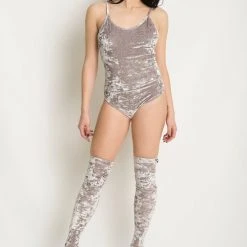 Accessories Paradise Chick Animal Leg Warmers (with Kneepads) - Silver Velvet 10 Accessories Paradise Chick Animal Leg Warmers (with Kneepads) - Silver Velvet