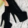 Hella Heels BabyDoll 7inch Boots - Black Back In Stock