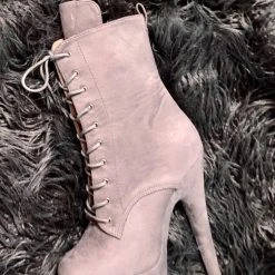 Shoes Hella Heels BabyDoll 7inch Boots - Light Grey