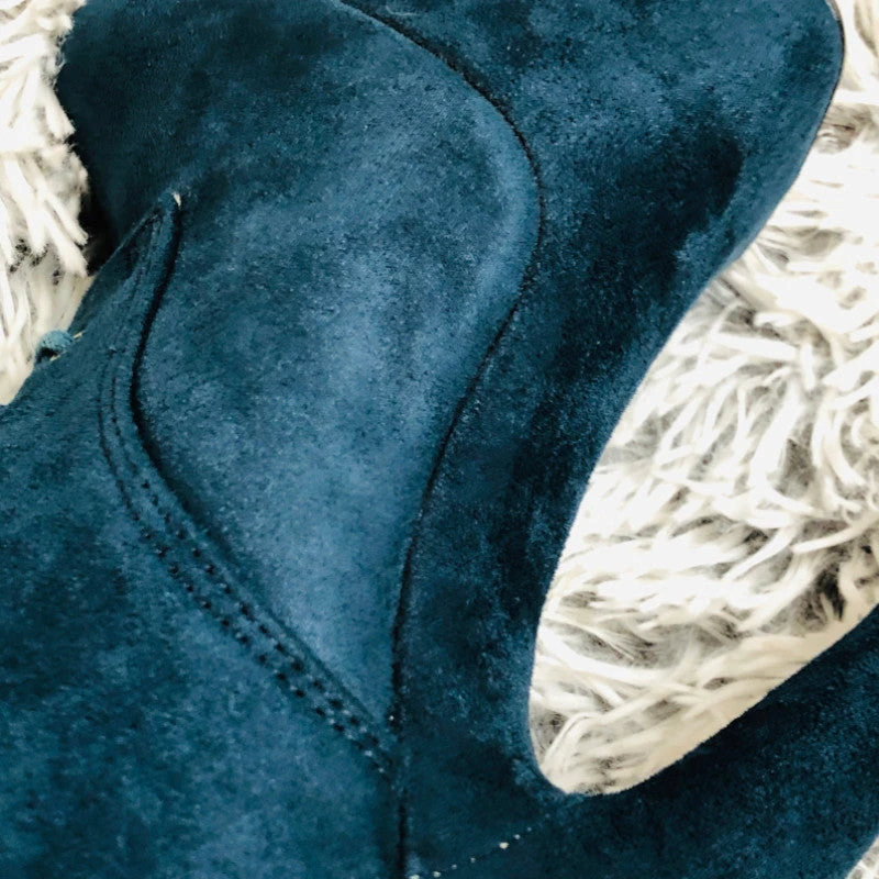 Hella Heels BabyDoll 7inch Boots - Teal 4 Hella Heels BabyDoll 7inch Boots - Teal