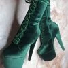 Shoes Hella Heels BabyDoll Velvet 7inch Boots - NY Gangster