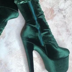 Shoes Hella Heels BabyDoll Velvet 7inch Boots - NY Gangster