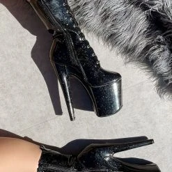 Hella Heels The Glitterati 8inch Boots - Sin City Back In Stock