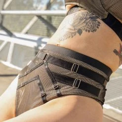 Tatiana Activewear Yuki Shorts - Black Mesh