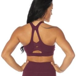 Off The Pole Classic Sports Bra - Burgundy All Pole Wear