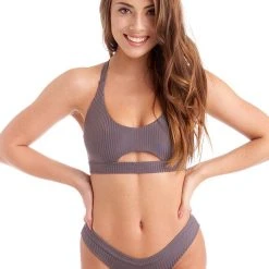 Tops Bandurska Cara Top - Ribbed Grey