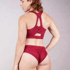 Off The Pole Classic Scrunch Shorts - Wine All Pole Wear