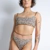 All Pole Wear Rolling Vento Reversible Selva Top - Beige Leopard/Chocolate
