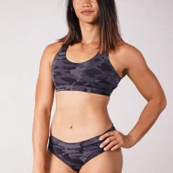 All Pole Wear Off The Pole Criss Cross Sports Bra - Black Camouflage