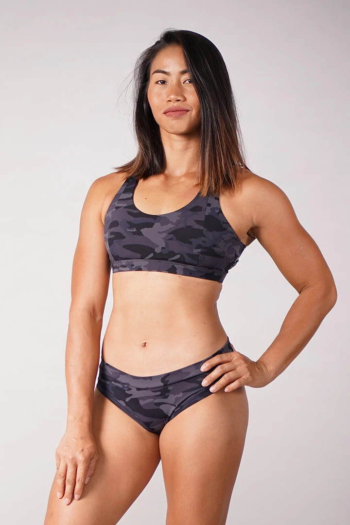 All Pole Wear Off The Pole Criss Cross Sports Bra - Black Camouflage 2 All Pole Wear Off The Pole Criss Cross Sports Bra - Black Camouflage