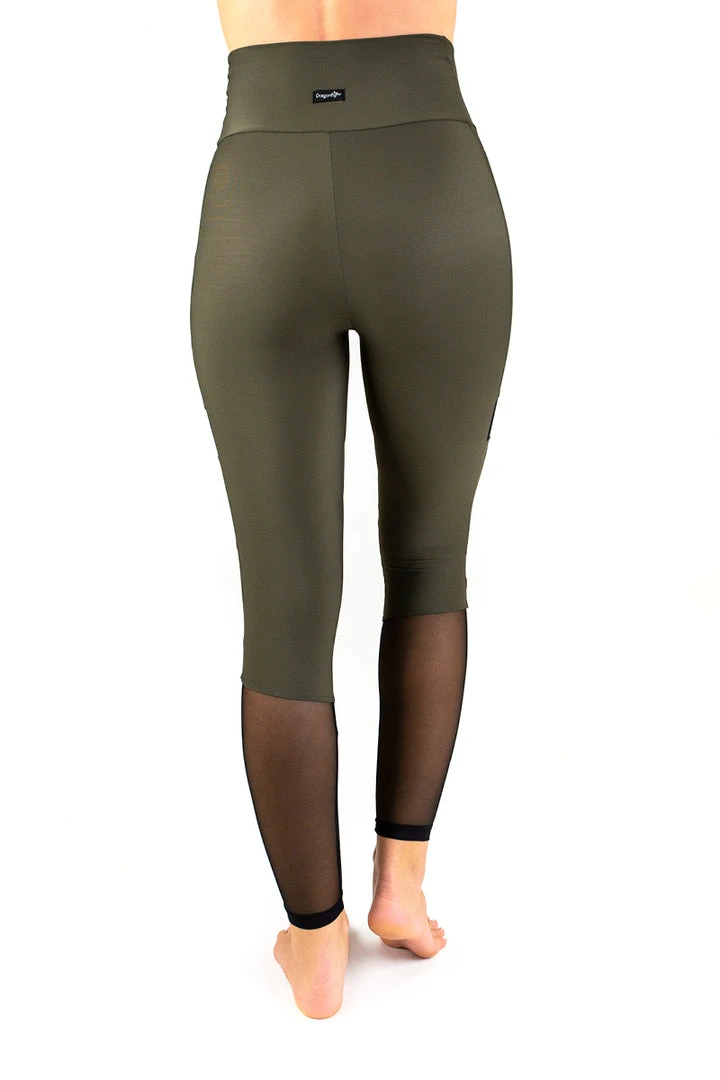 Dragonfly Barbara Leggings - Khaki Mesh 3 Dragonfly Barbara Leggings - Khaki Mesh