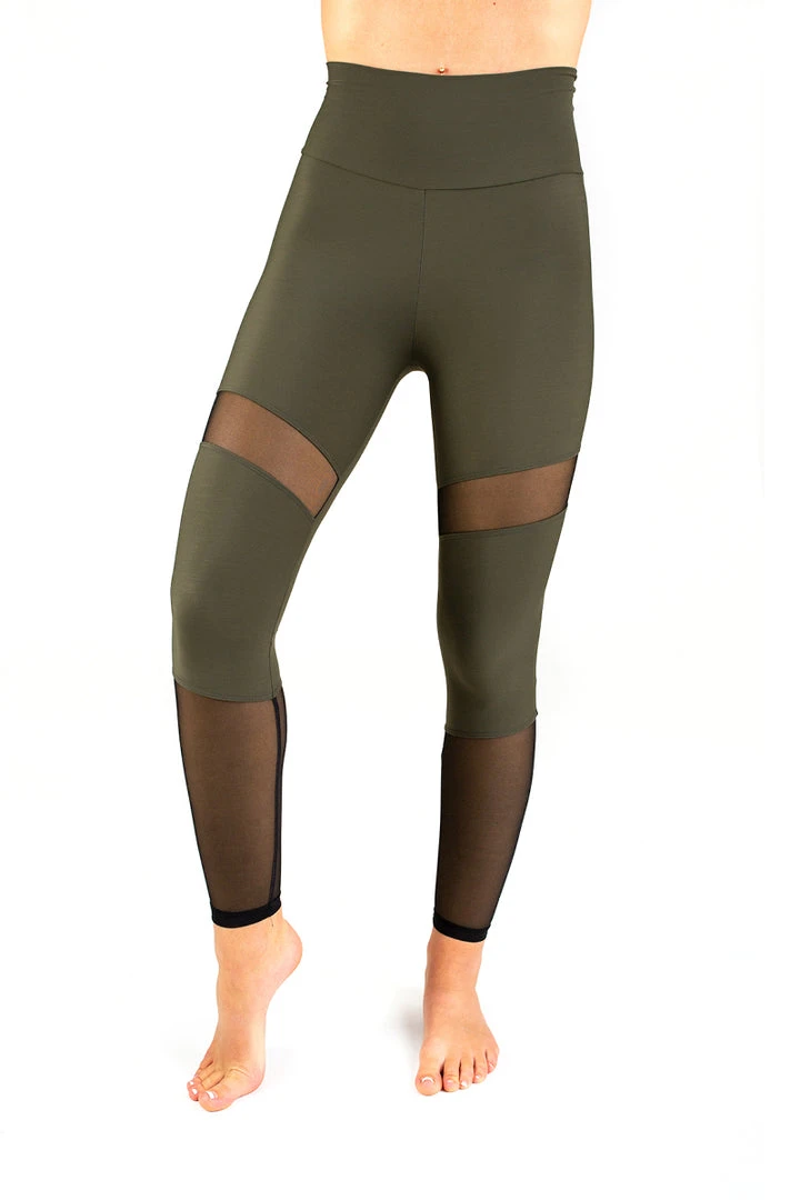 Dragonfly Barbara Leggings - Khaki Mesh 4 Dragonfly Barbara Leggings - Khaki Mesh