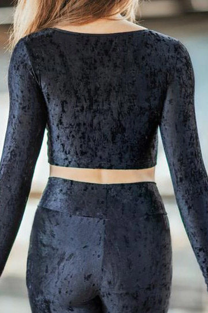 Dragonfly Pavi Crop Top - Velvet Black 2 Dragonfly Pavi Crop Top - Velvet Black