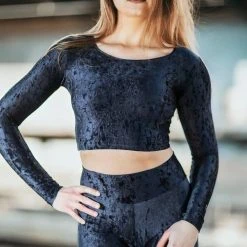 Dragonfly Pavi Crop Top - Velvet Black 5 Dragonfly Pavi Crop Top - Velvet Black