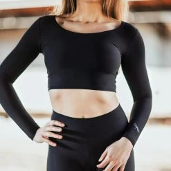 Dragonfly Pavi Crop Top - Black All Pole Wear