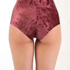 Dragonfly Betty High-Waisted Shorts - Velvet Amaranth