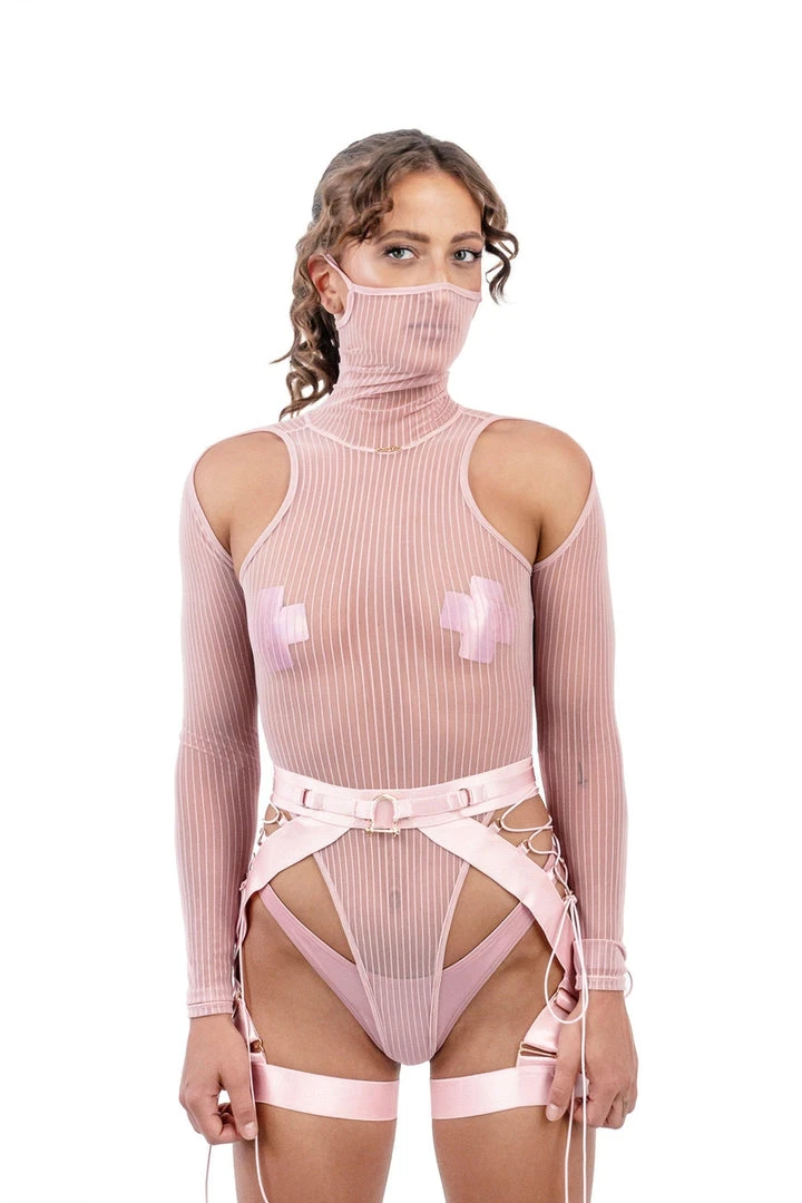 All Pole Wear Naughty Thoughts XXX Rated See Through Bodysuit - Pink 1 All Pole Wear Naughty Thoughts XXX Rated See Through Bodysuit - Pink