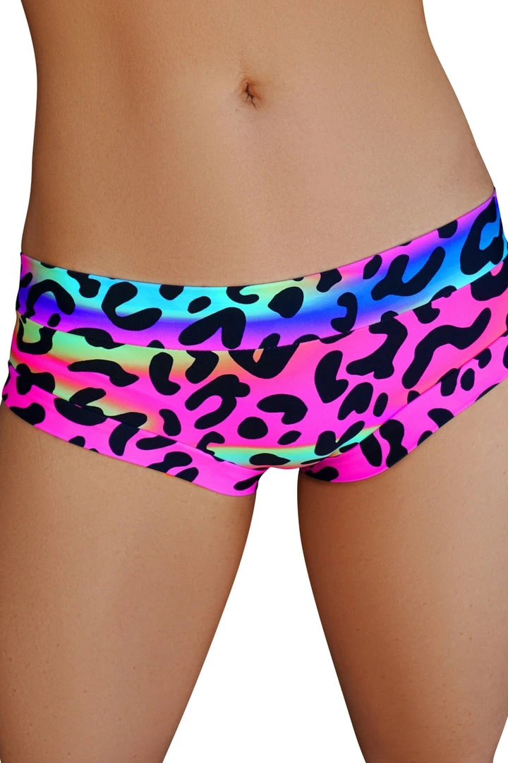 Cleo The Hurricane Hot Pants - Neon Leopard 1 Cleo The Hurricane Hot Pants - Neon Leopard