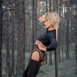 Back In Stock Paradise Chick Superhero Series Sticky Garter Leggings - Black Leopard