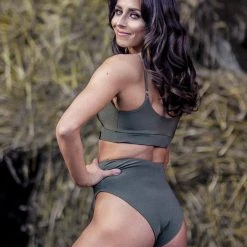 All Pole Wear Pole Addict Lena Top - Army Green