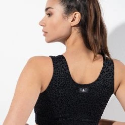 RAD Bahari Leopard Top - Black Glitter