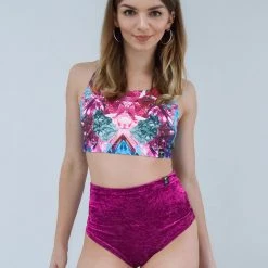 Pole Addict Spicy Velvet High Waist Shorts - Purple