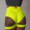 Pole Addict Basic Straps Garter Shorts - Neon Yellow