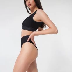 All Pole Wear Pole Addict Mona High Leg Bottoms - Black