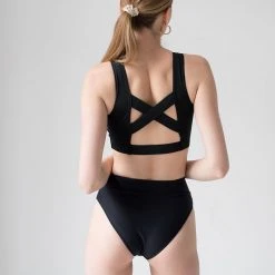 Pole Addict Cross Back Top - Black All Pole Wear