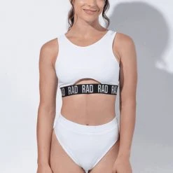 New In RAD Bahari Top - White Glitter