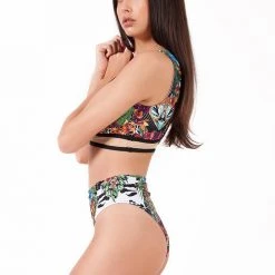Back In Stock Pole Addict Mona High Leg Bottoms - Jungle