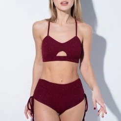 All Pole Wear RAD Glitter Side String Shorts - Red