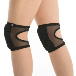 Back In Stock Poledancerka Mesh Kneepads - Black (with Pocket)