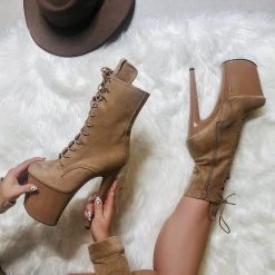 Shoes Hella Heels Hoedown 8inch Boots - Desert