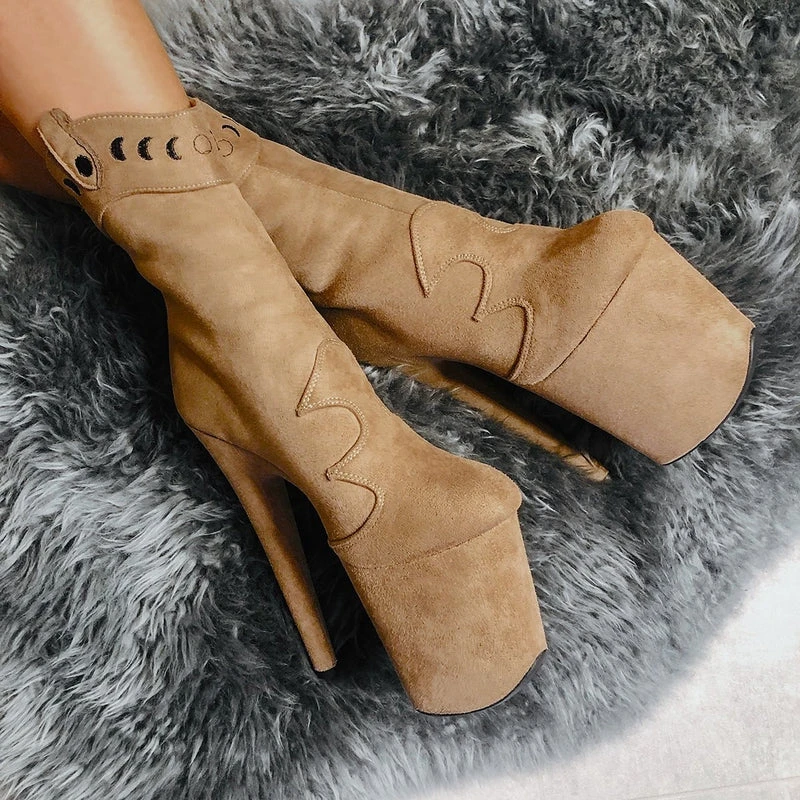 Hella Heels Ride 'em 8inch Boots - Desert 8 Hella Heels Ride 'em 8inch Boots - Desert