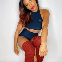 Pole Junkie Thigh High Legwarmers - Burgundy