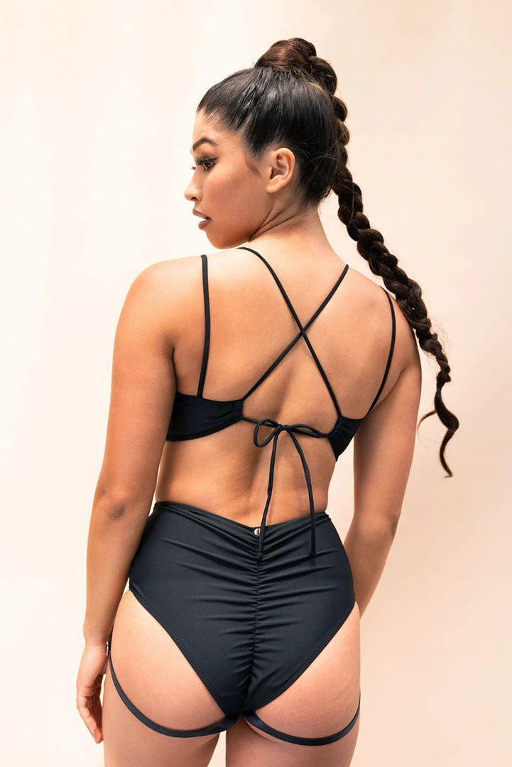 Lunalae Amelia Top - Recycled Black 1 Lunalae Amelia Top - Recycled Black